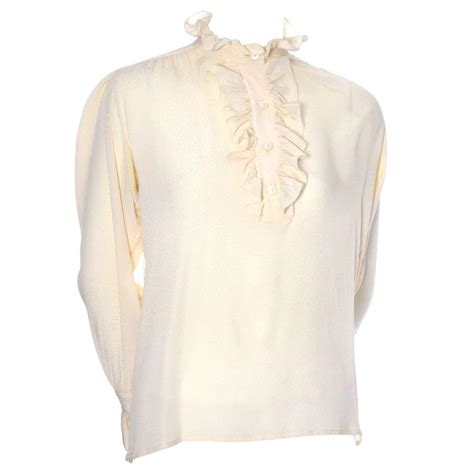 vintage ysl blouse|More.